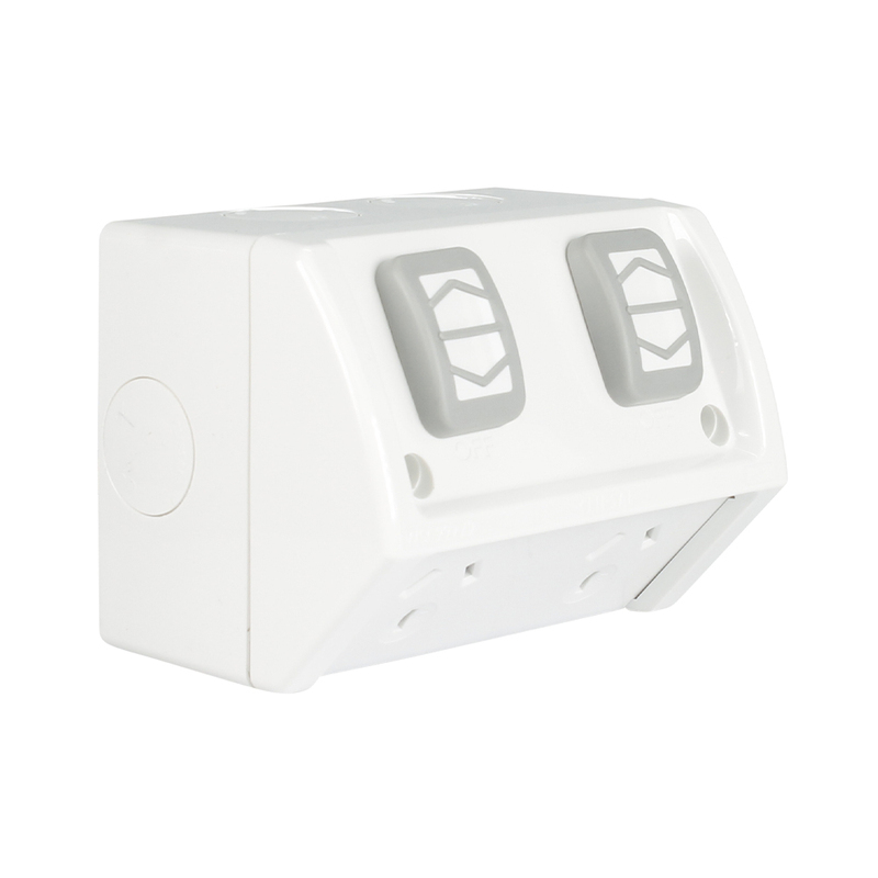 CLIPSAL WSC227/2RW | Double Weatherproof Power Point 10amp Resistant White main image