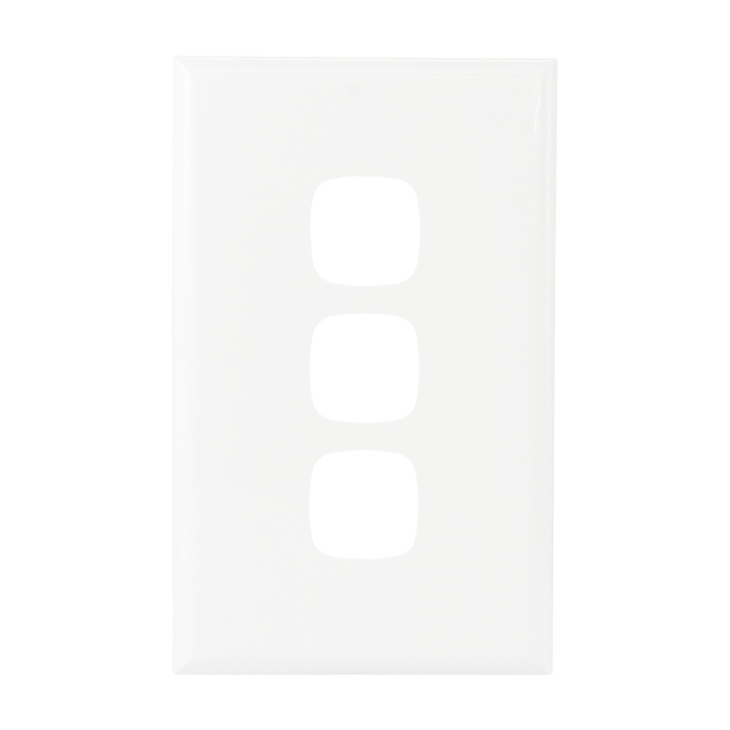 Hpm Xlp770 3plwe Excel 3 Gang Light Switch Cover White Hpm Xlp770 3plwe Excel 3 Gang Light, 3 Light Switch Cover Vertical