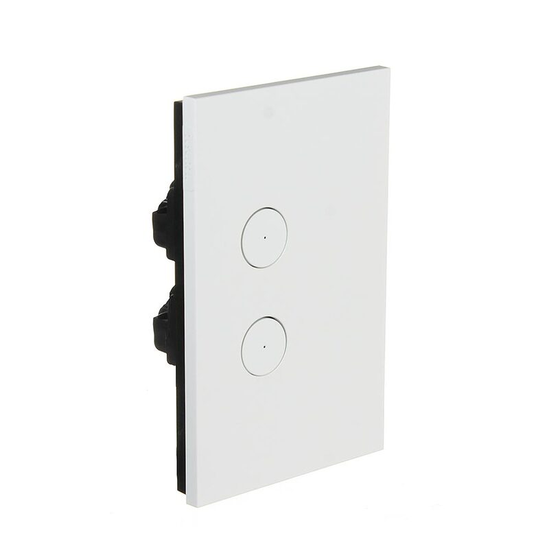 CLIPSAL SATURN Z4062PBL-ZW | 2 Gang Pushbutton LED Switch (Zen White)  main image
