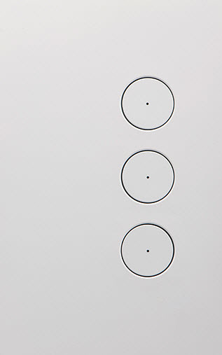CLIPSAL SATURN Z4063PBL-ZW | 3 Gang Pushbutton LED Switch (Zen White) main image