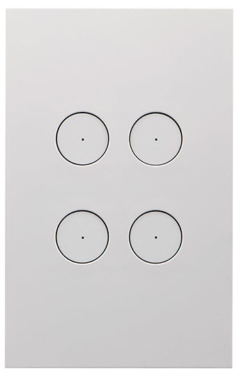 CLIPSAL SATURN Z4064PBL-ZW | 4 Gang Pushbutton LED Switch (Zen White)  main image