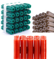 Wall Plugs: Green, Red, White image