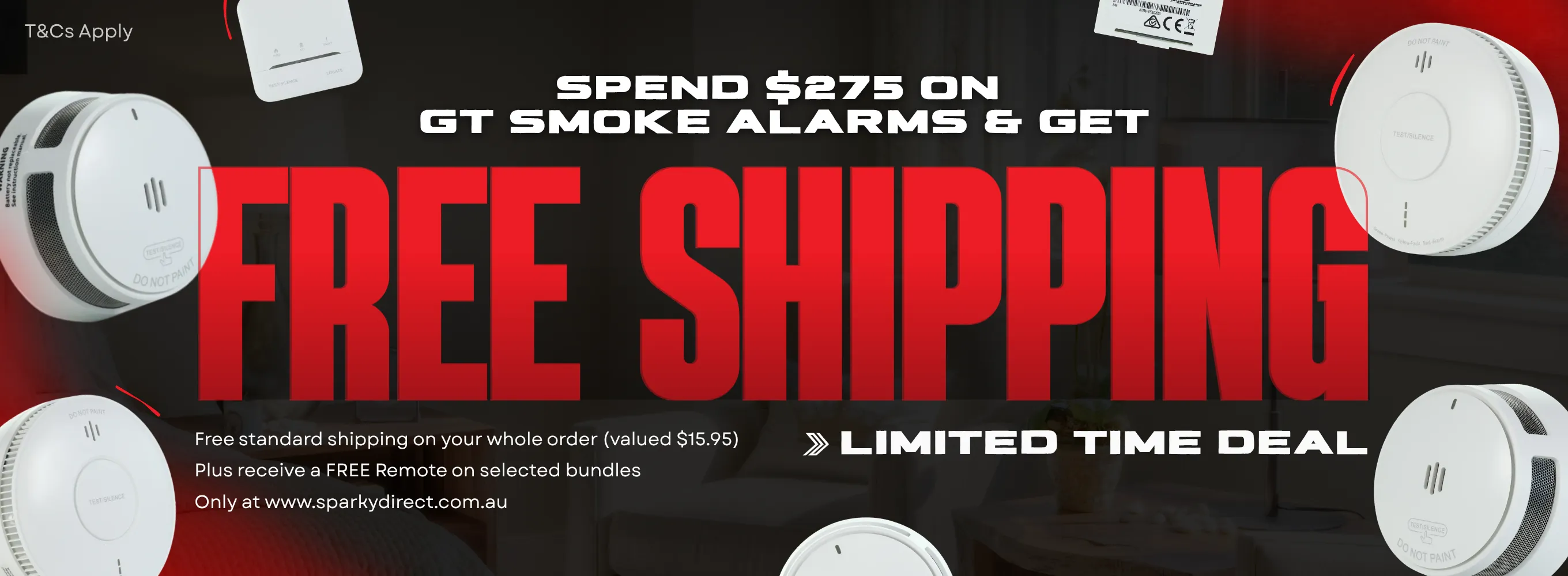 GT Smoke Alarms Free Shipping