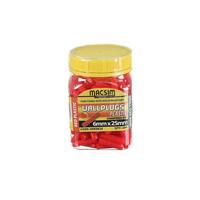 Wall Plug RED 25mm x 6mm 200 Jar | MACSIM 00K0625