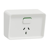 CLIPSAL Iconic O3015-XW | Single Weatherproof Power Point 10amp | White | IP54