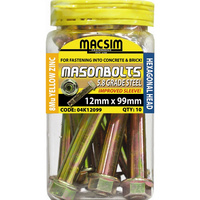 Macsim Fastners Dynabolt 12mm x 99mm (10 Jar) 04K12099