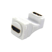 Matchmaster 05MM-WA05 | HDMI Female To Female Angled Mechanism White (1 Buy)