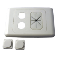 Matchmaster 05MM-WP62 | Outlet Plate Cable Management plus 2 Outlets