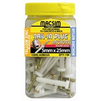 Nail-In Plug Round Head 5mm x 25mm - 150 Bottle Pack | 05RK525