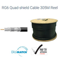 Matchmaster 06mm-E6Q-305m | Coaxial Cable Rg6 Quad Shield 305m Roll