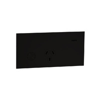 Clipsal 1010CSZ-EA | Solis T Series Horizontal Single GPO | Ebony Aluminium Power Point
