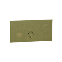 Clipsal 1010CSZ-LB | Solis T Series Horizontal Single GPO | Living Brass Power Point