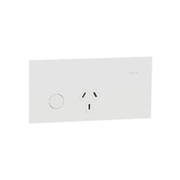 Clipsal 1010CSZ-WC | Solis T Series Horizontal Single GPO | White Ceramic Power Point