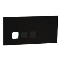 Clipsal 1043CP-EA | Solis T-Series 3 Gang Comm Switch Grid and Plate | Ebony Aluminium
