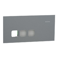 Clipsal 1043CP-PT | Solis T-Series 3 Gang Comm Switch Grid and Plate | Platinum