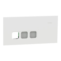 Clipsal 1043CP-ZW | Solis 3 Gang Comm Switch Grid and Plate | Matte White