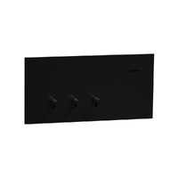 Clipsal 1043TA-EA | Solis T Series 3 Gang Switch 20A/16AX | Ebony Aluminium