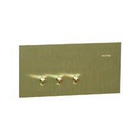 Clipsal 1043TA-LB | Solis T Series 3 Gang Switch 20A/16AX | Living Brass