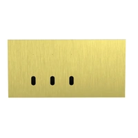 Clipsal 1043TUA-BB | Solis T-Series 3 Gang Switch Grid and Plate | Brushed Brass
