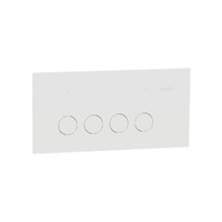 Clipsal 1044PA-ZW | Solis 4 Gang Horizontal Switch 20A/16AX | Matte White