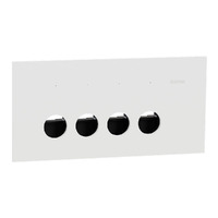 Clipsal 1044PUA-ZW | Solis Range 4 Gang Switch Grid and Plate | Matte White
