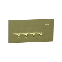 Clipsal 1044TA-BB | Solis T Series 4 Gang Switch 20A/16AX | Brushed Brass