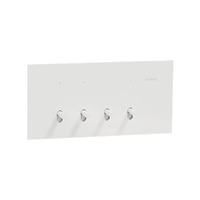 Clipsal 1044TA-WC | Solis T Series 4 Gang Switch 20A/16AX | White Ceramic