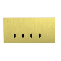 Clipsal 1044TUA-BB | Solis T-Series 4 Gang Switch Grid and Plate | Brushed Brass