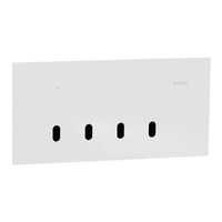 Clipsal 1044TUA-WC | Solis T-Series 4 Gang Switch Grid and Plate | White Ceramic