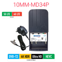 Matchmaster 10MM-MD34P | Power Passing Masthead Amplifier VHF/UHF 34dB with 4G/5G Filter and Power Supply