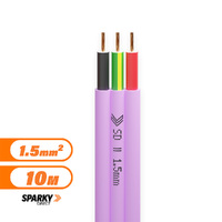 1.5mm Twin & Earth Flat Cable Purple Non Migratory | Pvc / Pvc | SRF3015VHT-100P | 10mtr Cut