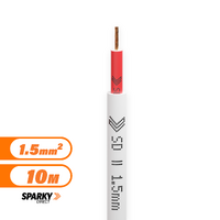 1.5mm SDI Red Cable | Single Double Insulated 1.5mm Red 10mtr Cut | 7-050-1R-10mtr