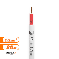 1.5mm SDI Red Cable | Single Double Insulated 1.5mm Red 20mtr Cut | 7-050-1R-20mtr