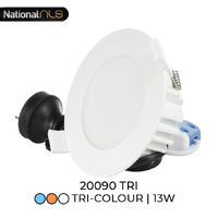NLS 20090TRI | 13W Tri Colour LED Dimmable White Downlight | 90MM Hole