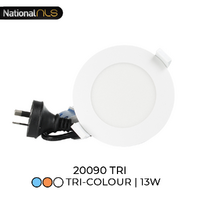 NLS 20090TRI | 13W Tri Colour LED Dimmable White Downlight | 90MM Hole