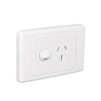 Clipsal 2015/15-WE | 15Amp Single Power Point White | 2000 Series