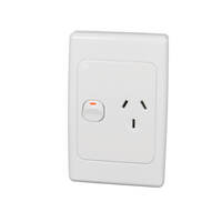 Clipsal 2015V-WE | 10Amp Single Vertical Power Point White | 2000 Series