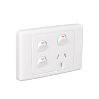 Clipsal 2015XX | Single GPO With 2 Extra Switches 10Amp 250v White (2000 Series)