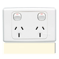 CLIPSAL 2025CM | Double Power Point GPO 10Amp 250v Cream (2000 Series)