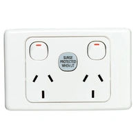 CLIPSAL 2025SF | Surge Protected 10A Double GPO | 2000 Series