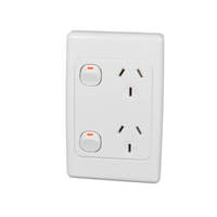 Clipsal 2025V-WE | 10Amp Double Vertical Power Point GPO White | 2000 series