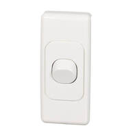 Clipsal 2030-WE | 1 Gang Architrave Switch 10amp White | 2000 Series