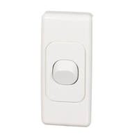 Clipsal 2030-WE | 1 Gang Architrave Switch 10amp White | 2000 Series