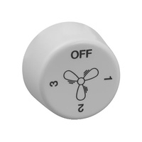 CLIPSAL 2031VF3CB-KBWE | 4-Position Fan Controller Knob White Suits Airflow Ceiling Fans