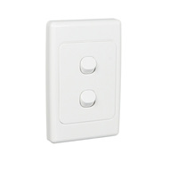 Clipsal 2032V66WE | Switch W/proof Vert Flush 2 gang 10A White IP66 2000 Series