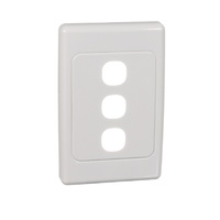 Clipsal 2033VH-WE | 3 Gang Grid And Surround 2000 Series White