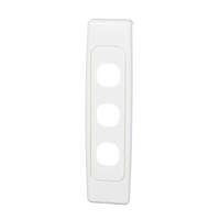 Clipsal 2033-WE | 3 Gang Architrave Grid & Surround White | 2000 Series