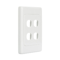 Clipsal 2034VH-WE | 4 Gang Grid And Surround 2000 Series White