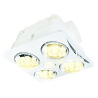 Brilliant 20352-05 | Newton 3-in-1 Bathroom Mate | 4 Heat Globes 1 LED Globe and Exhaust Fan