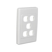 Clipsal 2035VH-WE | 5 Gang Grid And Surround 2000 Series White